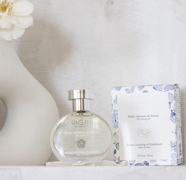 Huile satinante de beauté - Fleur de coton - Instant cocooning en Scandinavie